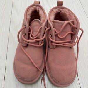 Baby pink Sherpa suede Uggs